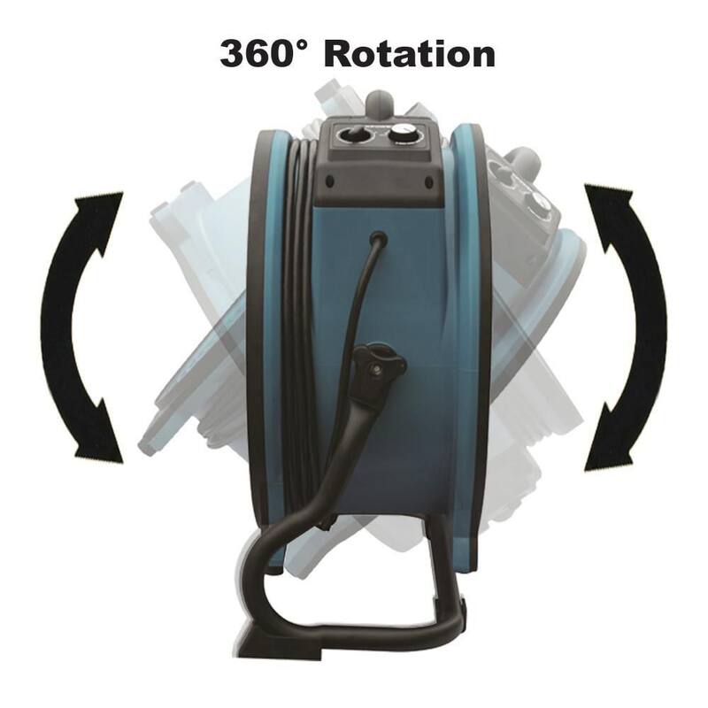 XPOWER 3600 CFM Professional 18 in. Blower Fan Variable Speed Sealed Motor Axial Fan with Timer and Daisy Chain - X-47ATR