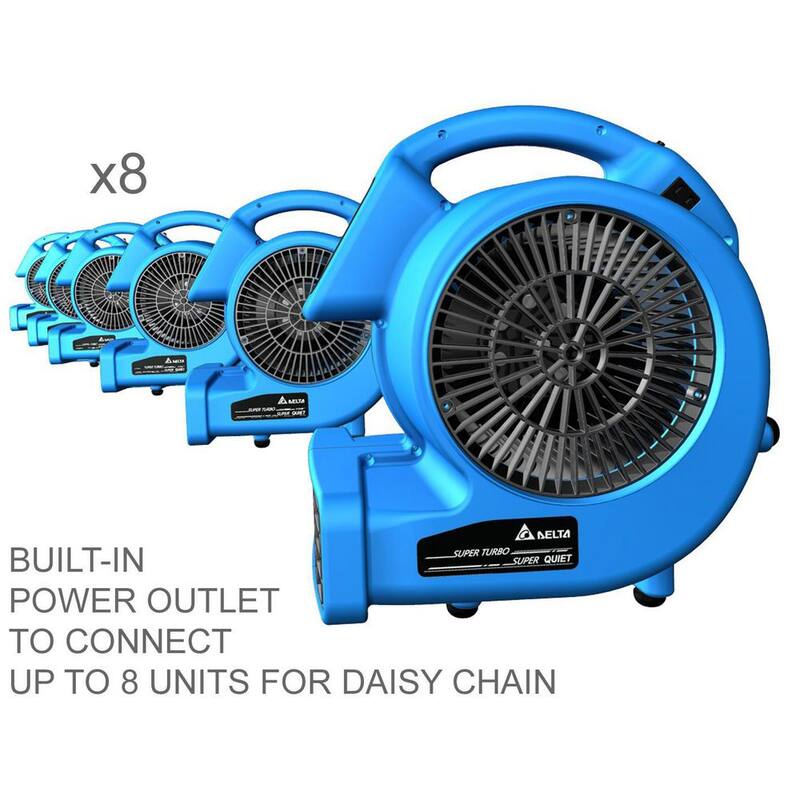 Delta Breez Powerful 1200 CFM 3-Speed DC Motor Ultra Quiet Blower Fan Air mover for Carpet, Water Damage Restoration - VCBAMR1200