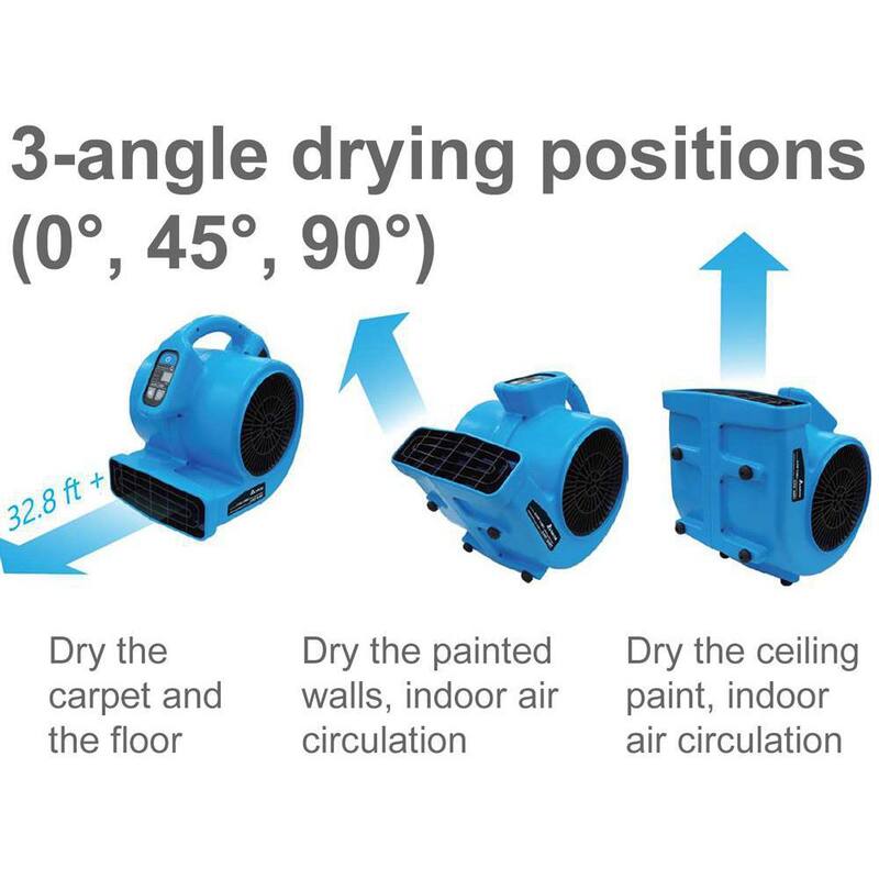 Delta Breez Powerful 1200 CFM 3-Speed DC Motor Ultra Quiet Blower Fan Air mover for Carpet, Water Damage Restoration - VCBAMR1200
