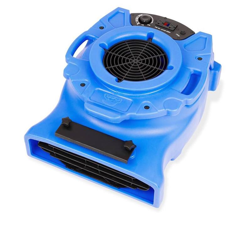B-Air 1/4 HP Low Profile Blue Air Mover Blower Fan for Water Damage Restoration Carpet Dryer Floor - BA-VL-25-BL