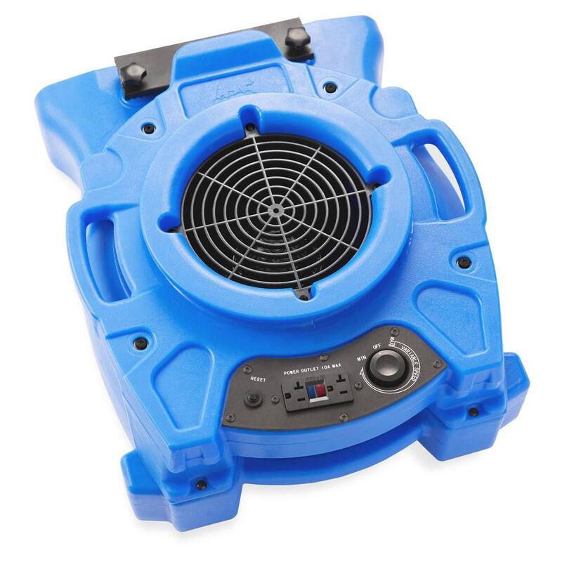 B-Air 1/4 HP Low Profile Blue Air Mover Blower Fan for Water Damage Restoration Carpet Dryer Floor - BA-VL-25-BL