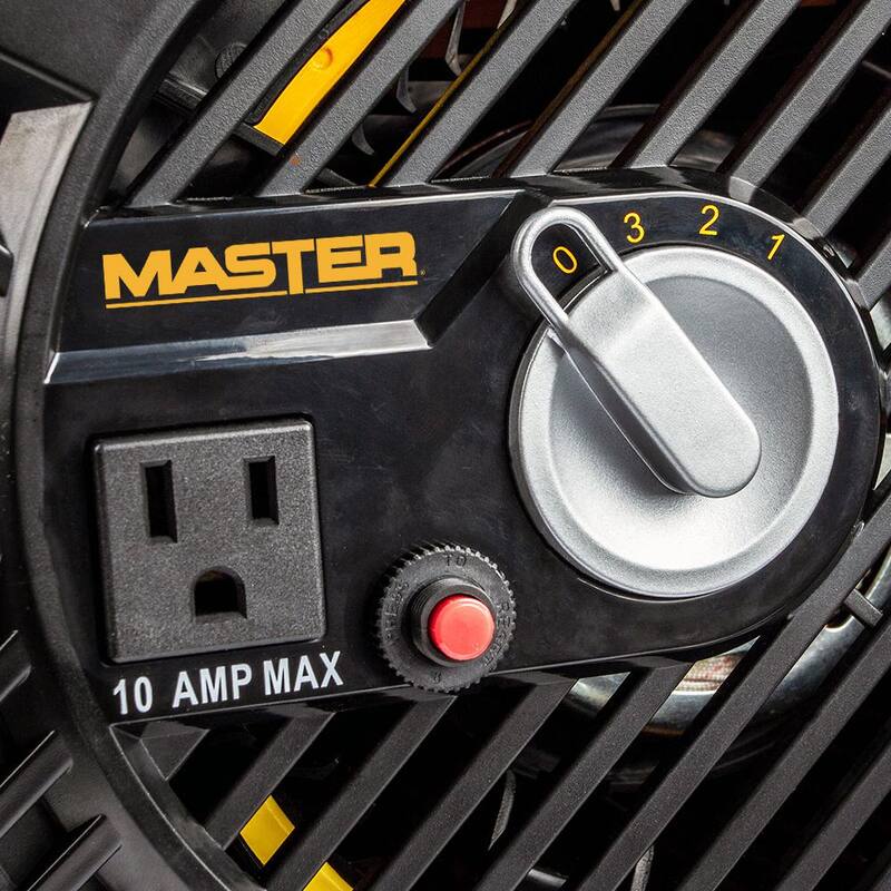 Master Heavy-Duty Pivoting High-Velocity Blower Fan with Outlet - MAC-310A-120