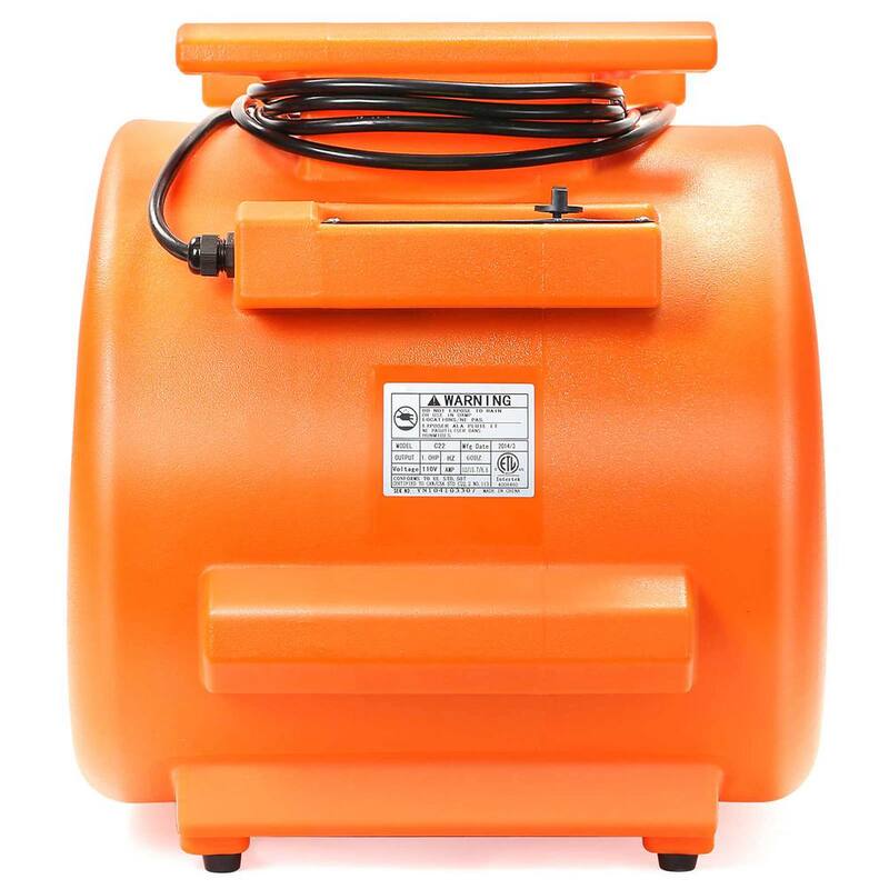 Dryser 1 HP 11 in. 3 Speed Blower Fan Air Mover in Orange - JAN-DRY-4200