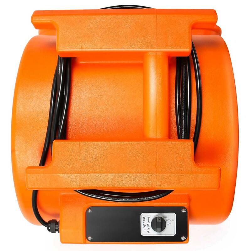 Dryser 1 HP 11 in. 3 Speed Blower Fan Air Mover in Orange - JAN-DRY-4200