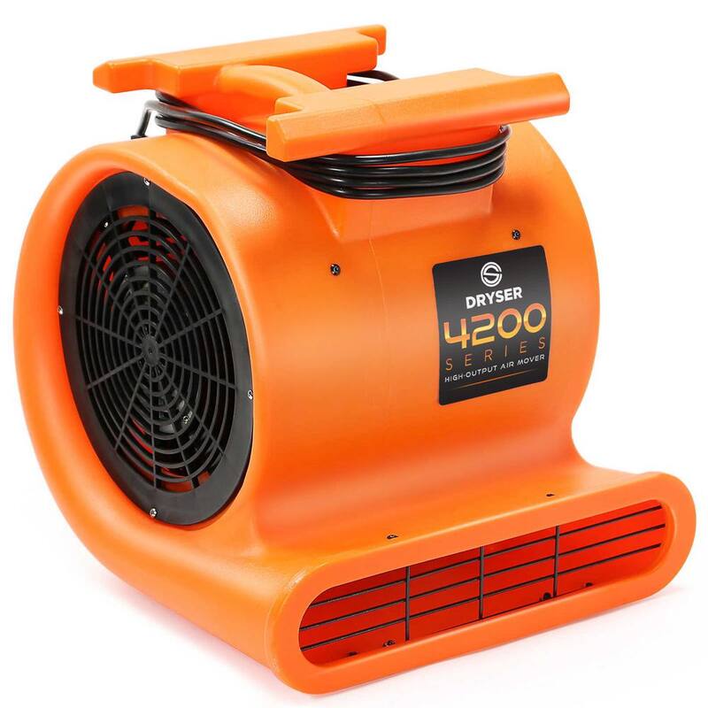 Dryser 1 HP 11 in. 3 Speed Blower Fan Air Mover in Orange - JAN-DRY-4200