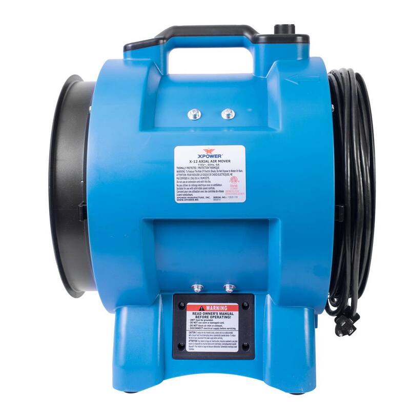 XPOWER 12 in. Variable Speed Industrial Confined Space Fan - X-12