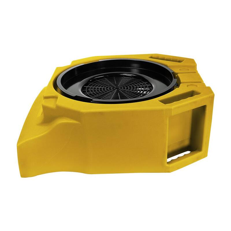 Maxx Air 1600 CFM 1/2-HP 19.5 in. 2-Speed Low Profile Blower Fan in Yellow with Daisy Chain Capable and Stackable Design - HVCF1600