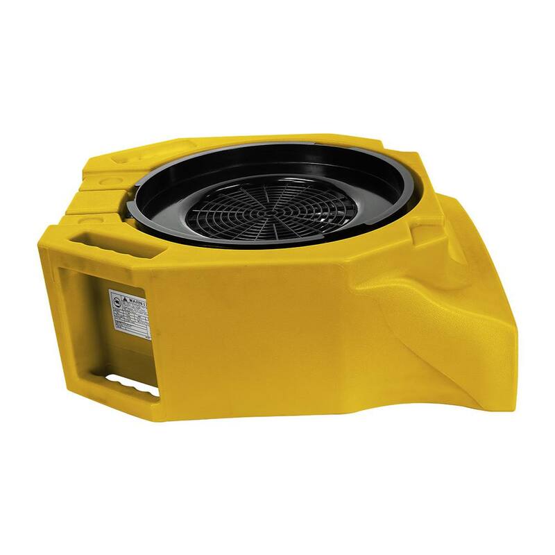 Maxx Air 1600 CFM 1/2-HP 19.5 in. 2-Speed Low Profile Blower Fan in Yellow with Daisy Chain Capable and Stackable Design - HVCF1600