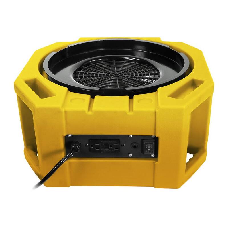 Maxx Air 1600 CFM 1/2-HP 19.5 in. 2-Speed Low Profile Blower Fan in Yellow with Daisy Chain Capable and Stackable Design - HVCF1600