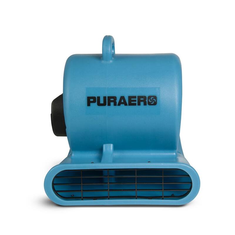 Ecor Pro 1/3 HP Air Mover Carpet Dryer Blower Floor Fan with 2550 CFM, GFCI Daisy Chain, Blue - PA-330-AM-BL