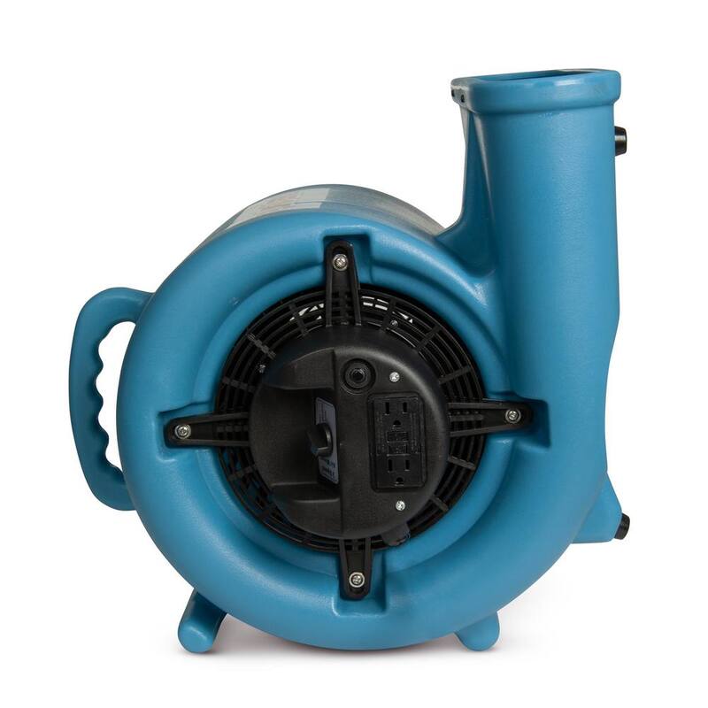 Ecor Pro 1/3 HP Air Mover Carpet Dryer Blower Floor Fan with 2550 CFM, GFCI Daisy Chain, Blue - PA-330-AM-BL