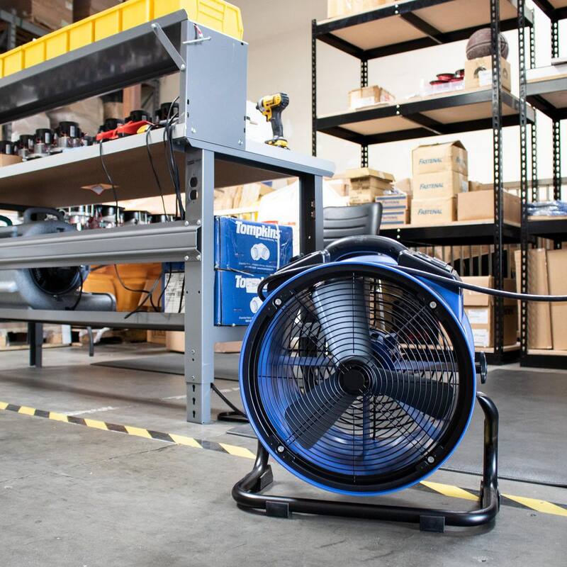 XPOWER 1720 CFM High Temperature 13 in. Variable Speed Sealed Motor Professional Industrial Axial Fan with Power Outlets - X-35AR