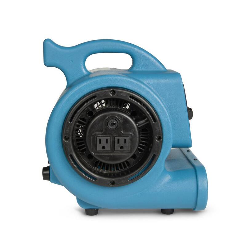 Ecor Pro 1/5 HP Air Mover Carpet Dryer Blower Floor Fan with 800 CFM, GFCI Daisy Chain, Blue - PA-200-AM-BL