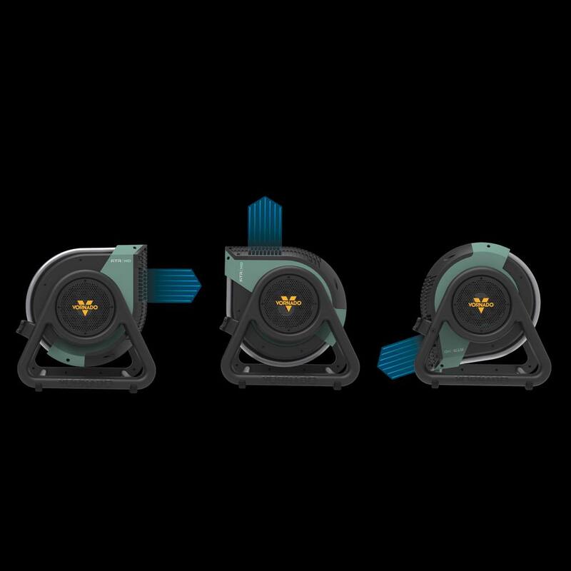 Vornado RTR HD 7.56 in. 3-Fan Speeds Floor Fan in Green with Cord Storage - FA1-0217-17