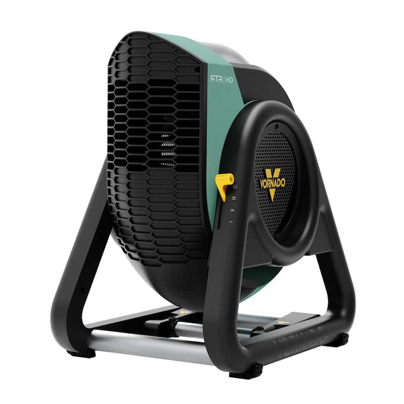 Vornado RTR HD 7.56 in. 3-Fan Speeds Floor Fan in Green with Cord Storage - FA1-0217-17