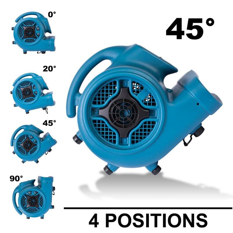 XPOWER P-400 1/4 HP 1600 CFM 3-Speed Air Mover Blower Fan - P-400-Blue