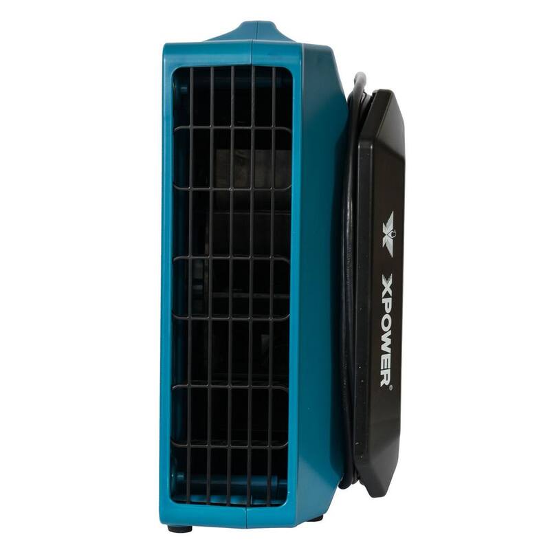 XPOWER 1/3 HP 1150 CFM Sealed Motor Low Profile Air Mover, Floor Fan, Carpet Dryer with Build-in GFCI Power Outlets, Hour Meter - XL-760AM