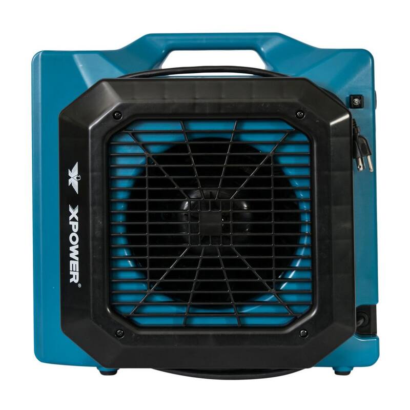 XPOWER 1/3 HP 1150 CFM Sealed Motor Low Profile Air Mover, Floor Fan, Carpet Dryer with Build-in GFCI Power Outlets, Hour Meter - XL-760AM