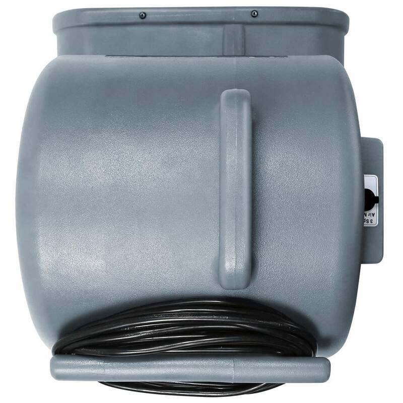 Dryser 1/3 HP 9.5 in. 3 Speed Blower Fan Air Mover in Gray - JAN-DRY-3300