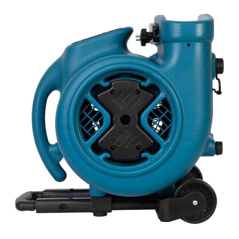 XPOWER 1/2 HP Air Mover Blower Fan with Telescopic Handle and Wheels and Carpet Clamp - P-630HC