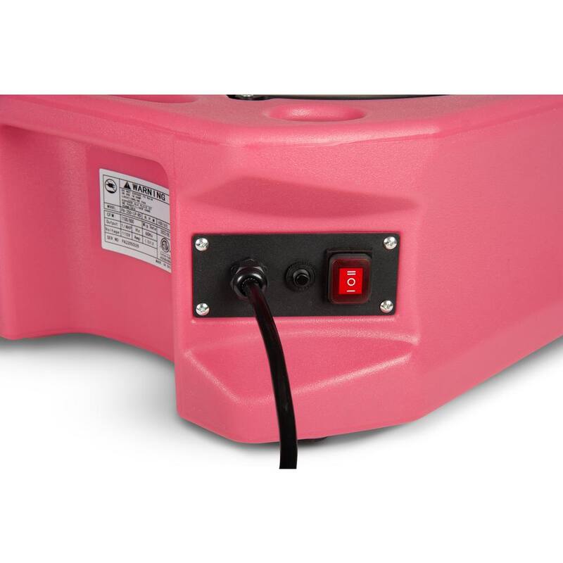 Ecor Pro 1/4 HP Low Profile Air Mover Carpet Dryer Blower Floor Fan with 1100 CFM, GFCI Daisy Chain, Red - PA-250-LP-RD