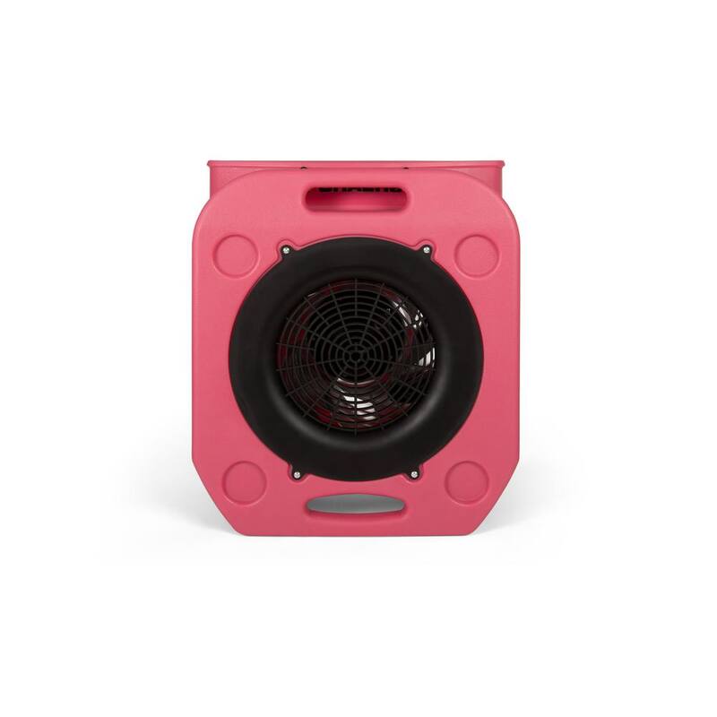 Ecor Pro 1/4 HP Low Profile Air Mover Carpet Dryer Blower Floor Fan with 1100 CFM, GFCI Daisy Chain, Red - PA-250-LP-RD
