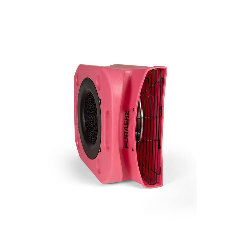 Ecor Pro 1/4 HP Low Profile Air Mover Carpet Dryer Blower Floor Fan with 1100 CFM, GFCI Daisy Chain, Red - PA-250-LP-RD