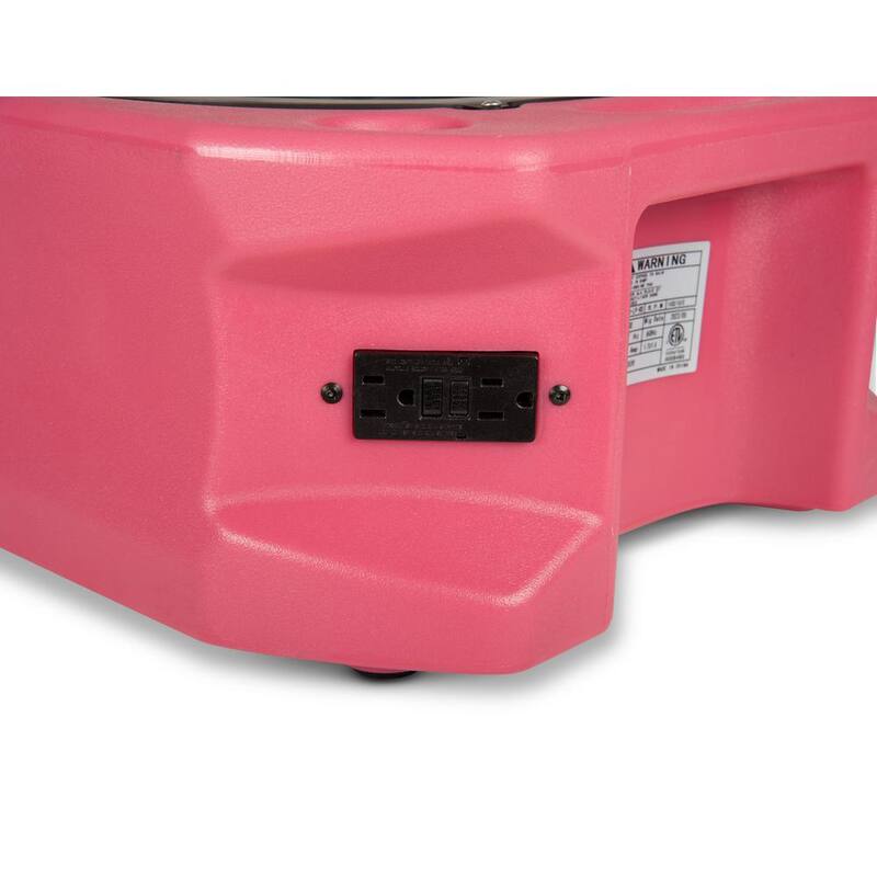 Ecor Pro 1/4 HP Low Profile Air Mover Carpet Dryer Blower Floor Fan with 1100 CFM, GFCI Daisy Chain, Red - PA-250-LP-RD