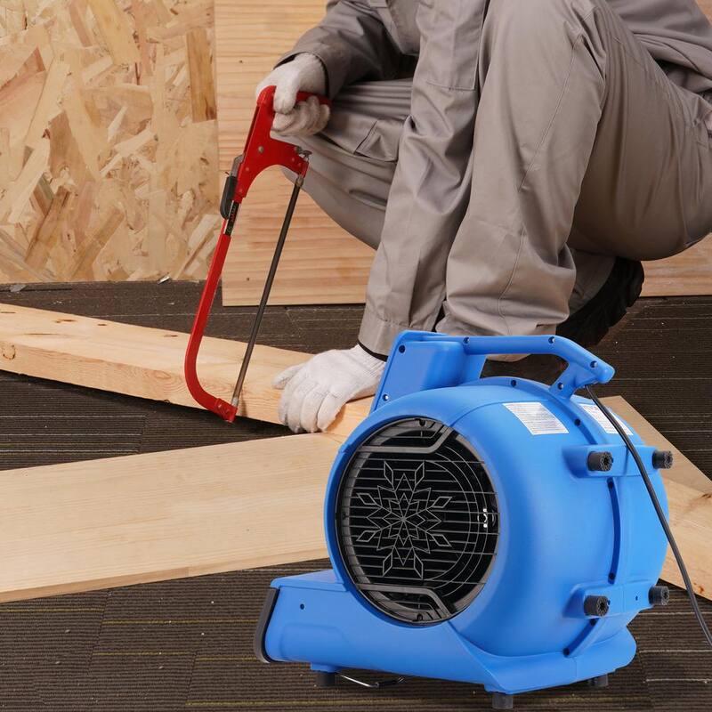 VEVOR Floor Blower 19.3 in. 3 Speeds Blower Fan in Blue with 1/2 HP 2600 CFM Air Mover for Drying and Cooling Carpet Dryer Fan - FXZXDMGFJ1800S8XLV1-0819