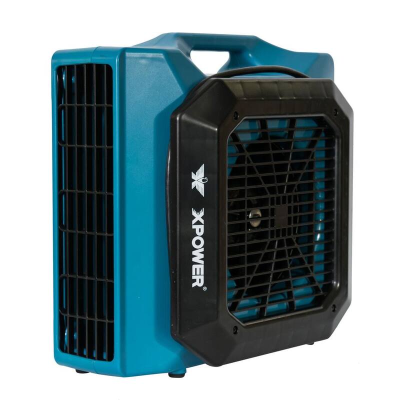 XPOWER 1/3 HP 1150 CFM 5-Speed Sealed Motor Low Profile Air Mover, Floor Fan, Carpet Dryer with Build-in GFCI Power Outlets - XL-730A
