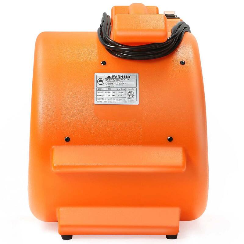 Dryser 1/2 HP 9.5 in. 2 Speed Blower Fan Air Mover in Orange - JAN-DRY-3200