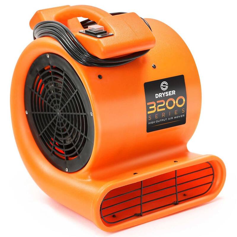 Dryser 1/2 HP 9.5 in. 2 Speed Blower Fan Air Mover in Orange - JAN-DRY-3200