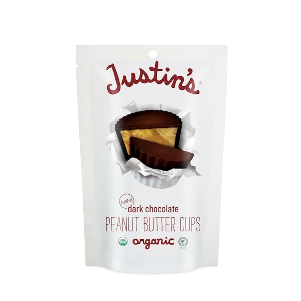 Mini taza de mantequilla de cacahuate con chocolate oscuro de Justin, 4.7 oz., paquete de 6 - 78441