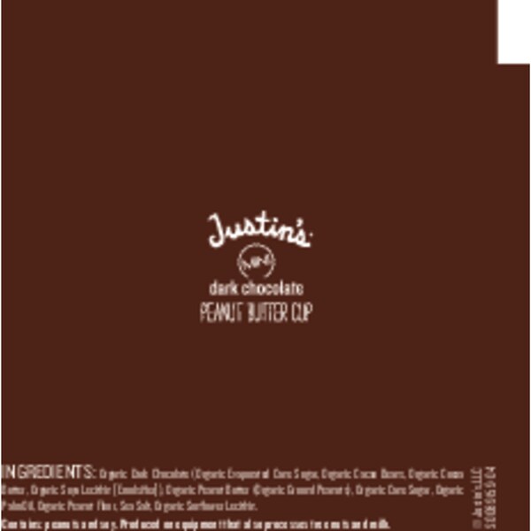 Mini taza de mantequilla de cacahuate con chocolate oscuro de Justin, 4.7 oz., paquete de 6 - 78441