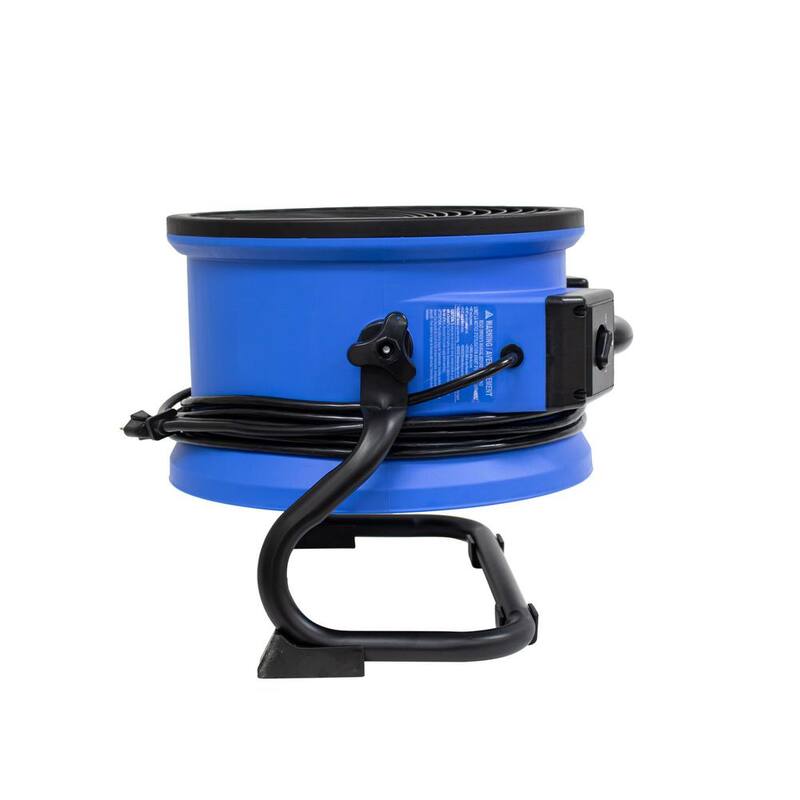 XPOWER P-39AR 1/4 HP 2 1 00 CFM 4-Speed Industrial Axial Air Mover Blower Fan with Power Outlets in Blue - P-39AR