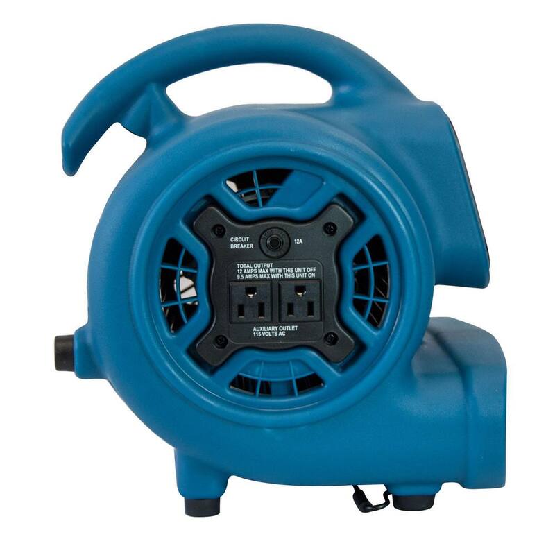 XPOWER Freshen Aire 800 CFM 4 Speeds Scented Air Mover Blower Fan with Timer and Power Outlets - P-260AT