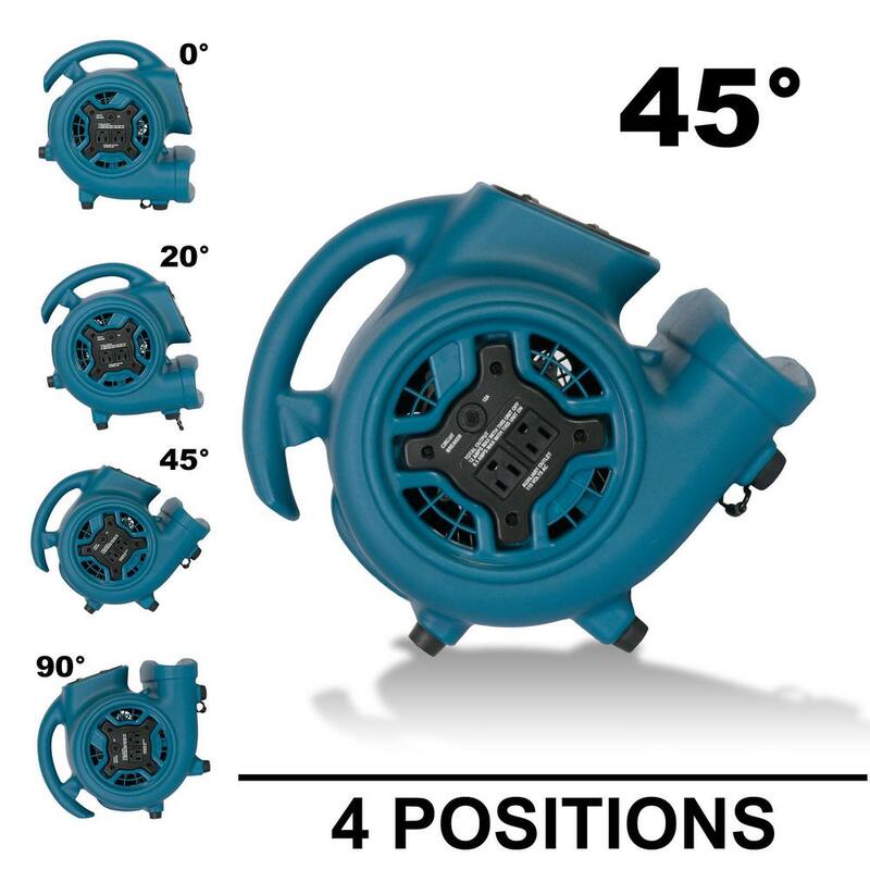 XPOWER Freshen Aire 800 CFM 4 Speeds Scented Air Mover Blower Fan with Timer and Power Outlets - P-260AT