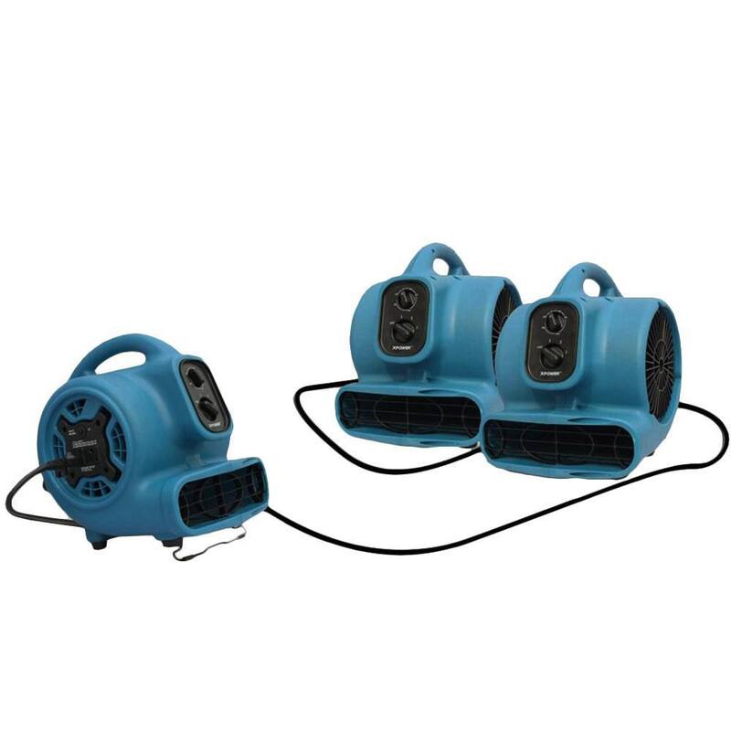 XPOWER Freshen Aire 800 CFM 4 Speeds Scented Air Mover Blower Fan with Timer and Power Outlets - P-260AT