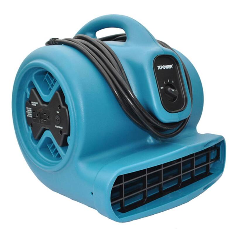 XPOWER X-600A 1/3 HP High Velocity Air Mover with Daisy Chain - X-600A-Blue
