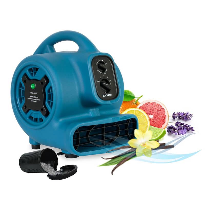 XPOWER Freshen Aire 8.75 in. 800 CFM 4 Speeds Scented Air Mover Blower Fan with Timer and Negative Ion Generator - P-260NT