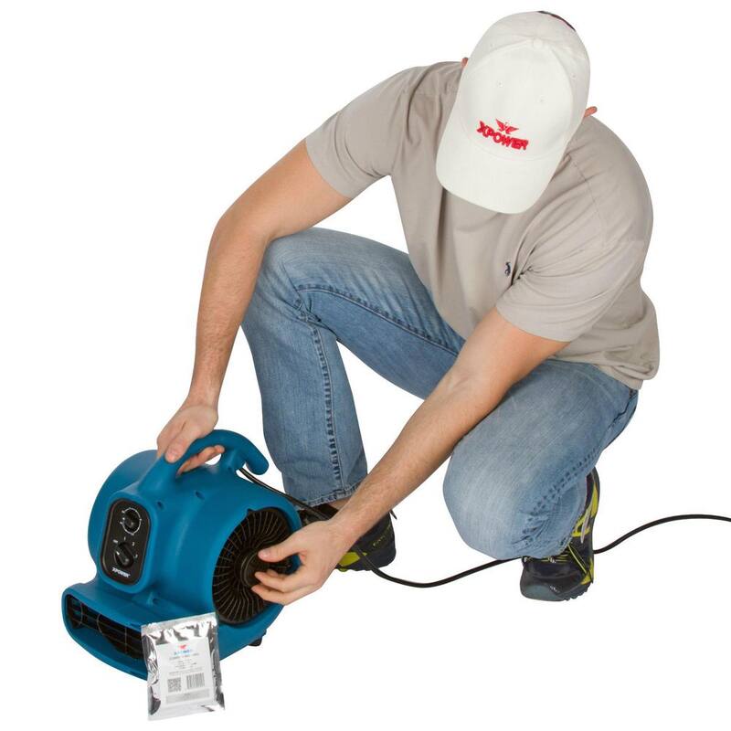 XPOWER Freshen Aire 8.75 in. 800 CFM 4 Speeds Scented Air Mover Blower Fan with Timer and Negative Ion Generator - P-260NT