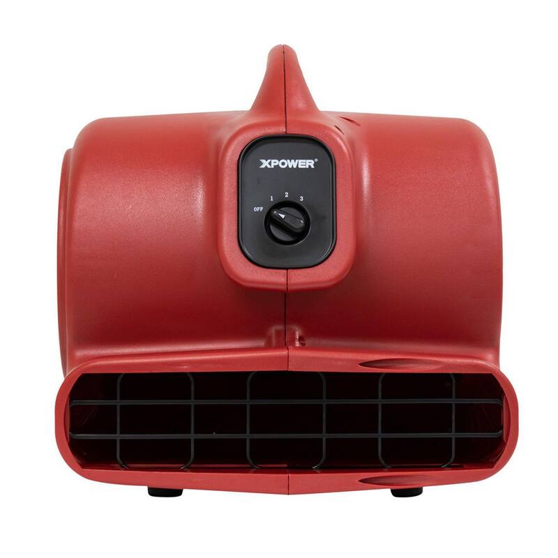 XPOWER 1/3 HP High Velocity Air Mover/Blower Fan with Daisy Chain - X-600A-Red