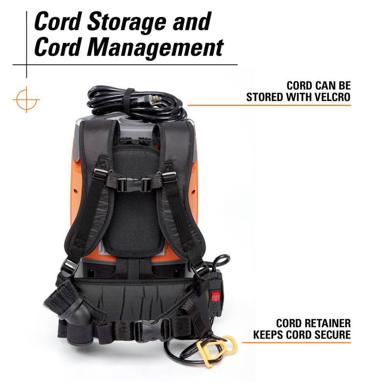 RIDGID 6 Qt. (1.5 Gal.) NXT Backpack Vacuum Cleaner with Filters, Telescoping Wand, Shop Vac Attachments for Dry Applications - HDB600A