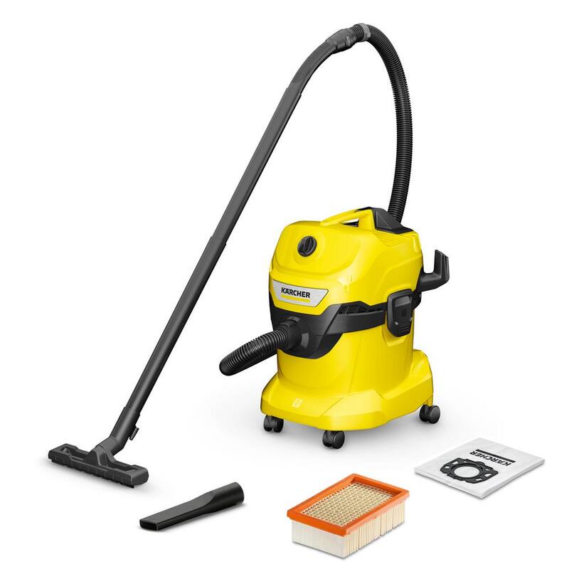 Karcher WD 4 Multi-Purpose 5.3 Gal. Wet/Dry Shop Vacuum Cleaner with Attachments - 2022 Edition - 1.628-207.0