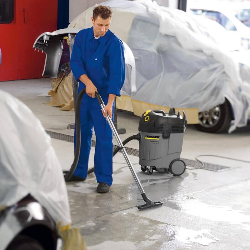 Karcher 11.5 Gal. NT 45/1 Tact Professional Wet/Dry Dust Extractor Shop Vacuum Cleaner with Fully Automatic Filter Cleaning - 1.145-846.0