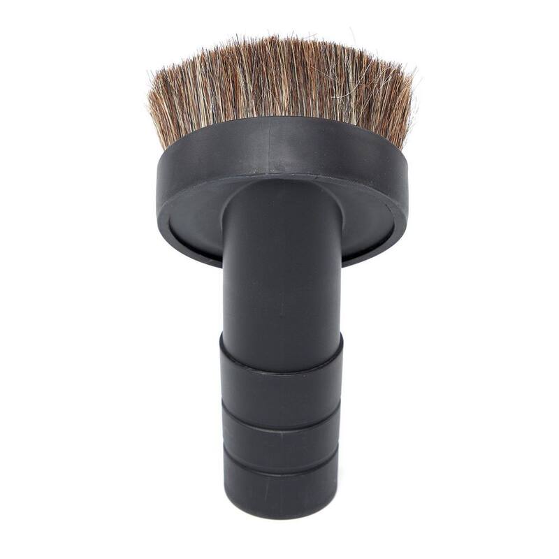 RIDGID 1-1/4 in. Natural Hair Dusting Brush Shop Vac Attachment with 1-7/8 in., 2-1/2 in. Adapters for RIDGID Wet Dry Vacuums - VT2131