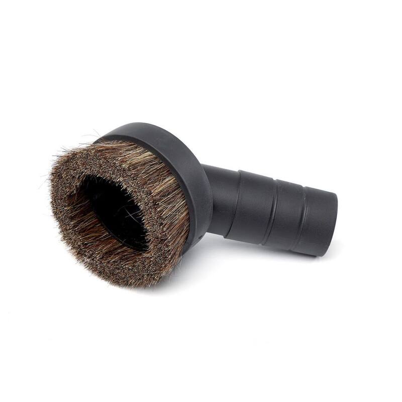 RIDGID 1-1/4 in. Natural Hair Dusting Brush Shop Vac Attachment with 1-7/8 in., 2-1/2 in. Adapters for RIDGID Wet Dry Vacuums - VT2131