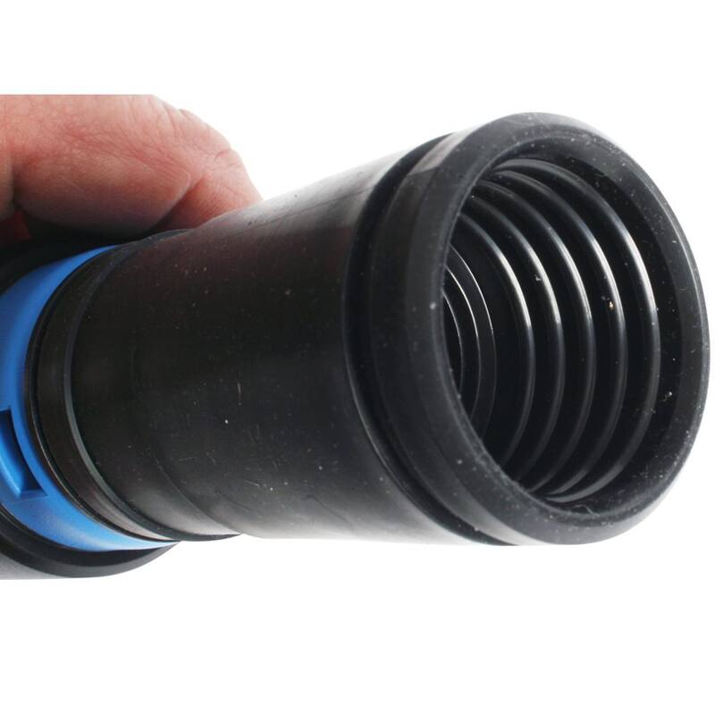 Cen-Tec 16 ft. Vacuum Hose with Expanded Multi-Brand Power Tool Dust Collection Adapter Set and Attachment Kit for Wet/Dry Vacs - 95270