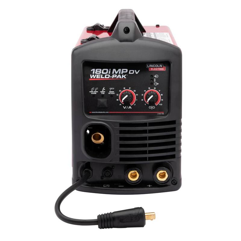 Lincoln Electric 180 Amp Weld-Pak 180i Multi-Process Stick/MIG/Flux-Core/TIG, 120V or 230V Aluminum Welder with Spool Gun sold separately - K5257-1