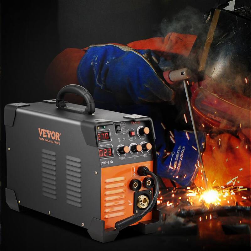VEVOR 3 In 1 MIG MMA TIG Welder 270 Ampmp 110/220-Volt Welding Machine Combo 110V/220V with LCD Digital Display IGBT Inverter - DHJMIGMMAMIGLL6WNV5